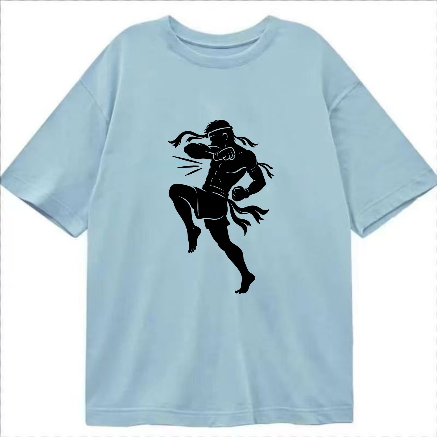 Thai Muay Thai fighter elbow strike - Classic T-shirt - Light Blue
