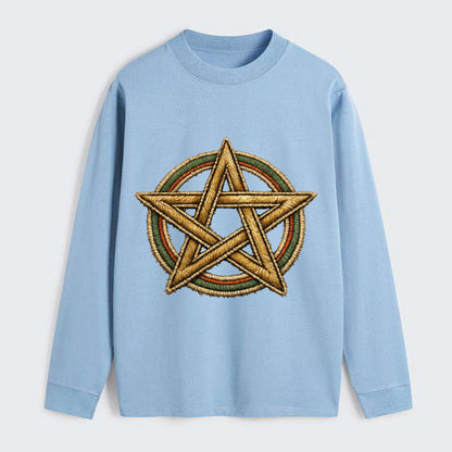 Pentacle Knot - Classic Long Sleeve Shirt - Light Blue