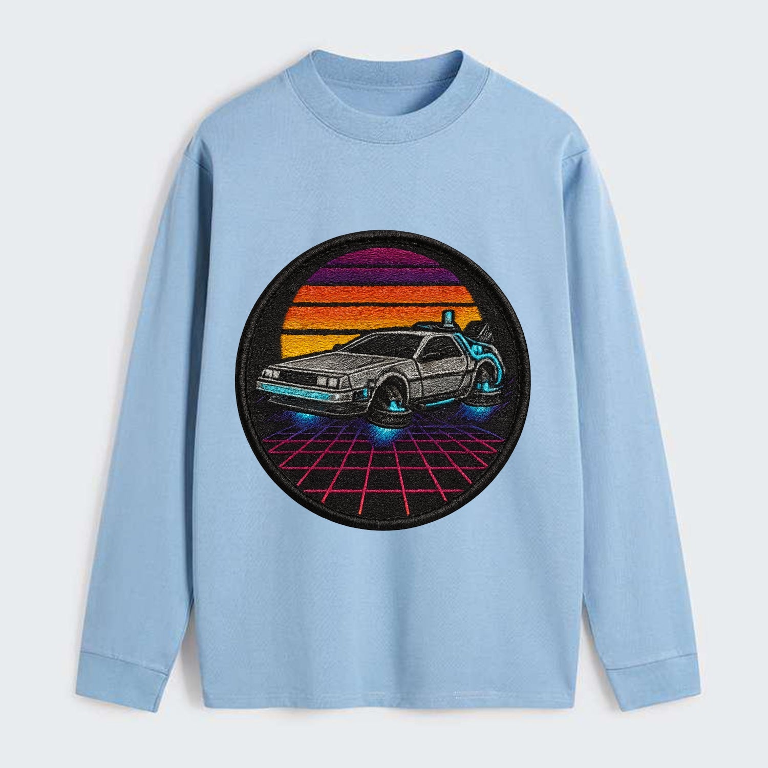 Retro Future - Classic Long Sleeve Shirt - Light Blue