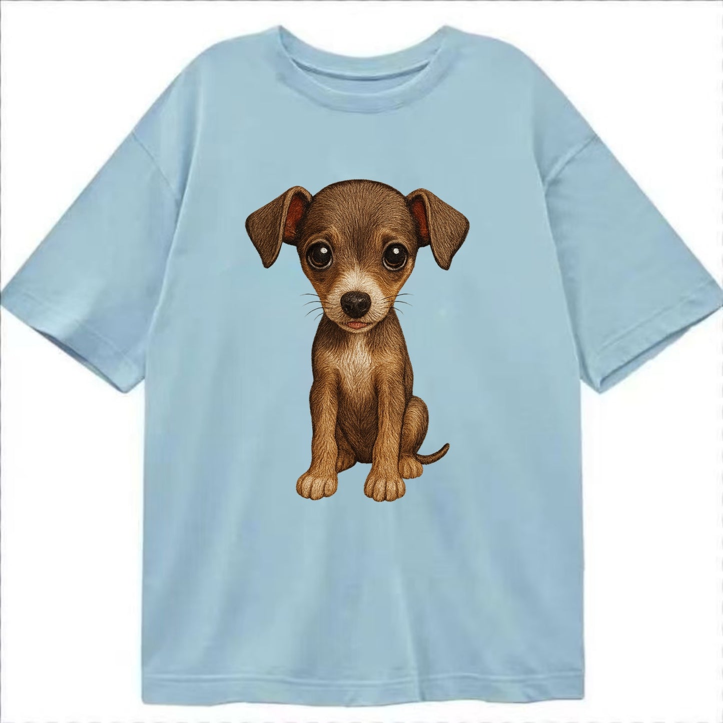 Baby Italian Greyhound Puppy - sleek tiny body, long legs, gentle eyes, - Classic T-shirt - Light Blue
