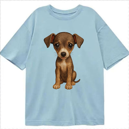 Baby Italian Greyhound Puppy - sleek tiny body, long legs, gentle eyes, - Classic T-shirt - Light Blue