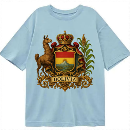Bolivia Royal Logo  - Classic T-shirt - Light Blue