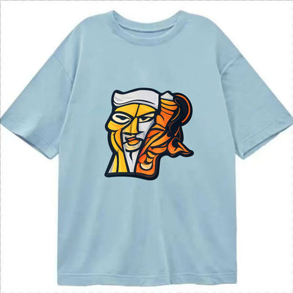 Axis Face - Classic T-shirt - Light Blue