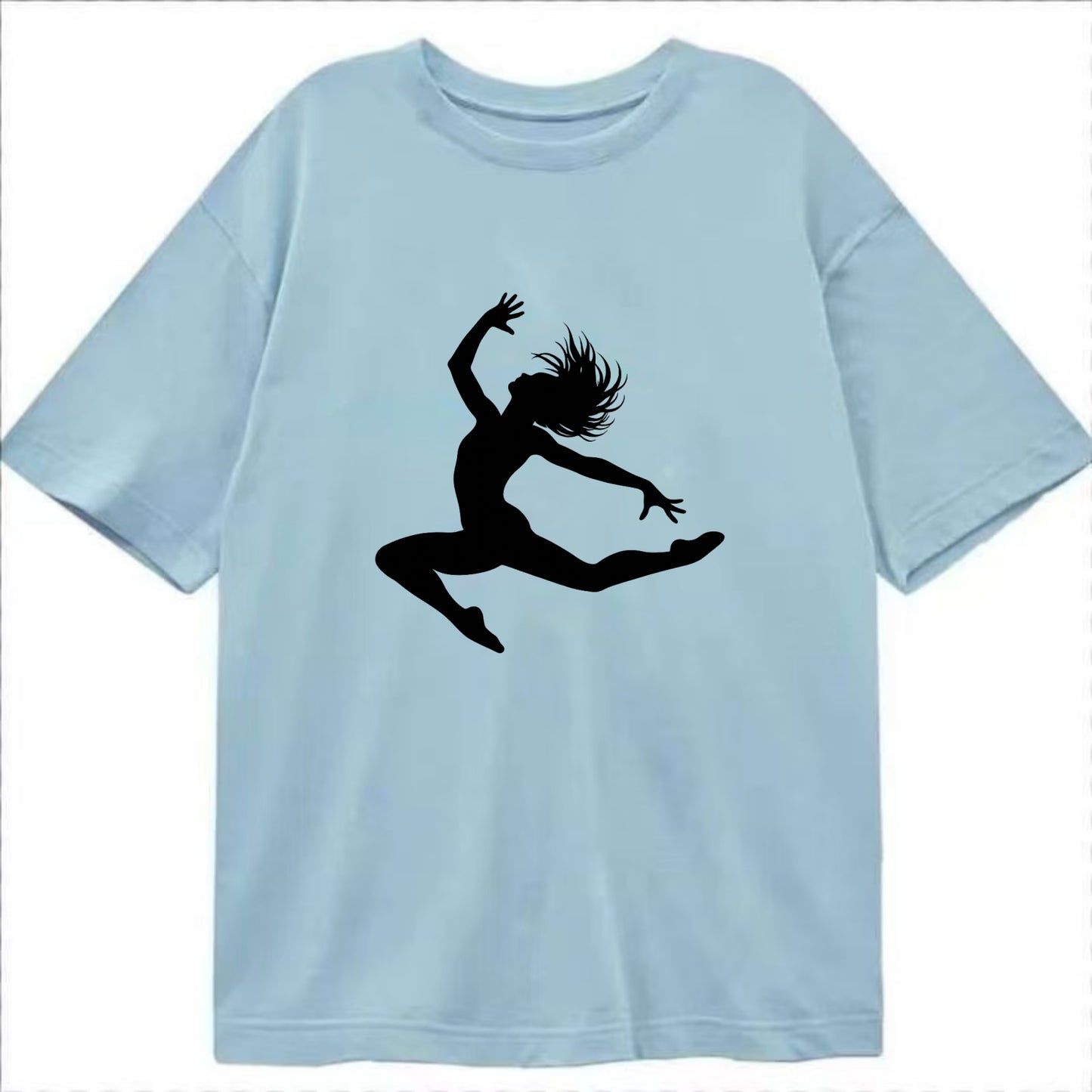Contemporary dancer leap mid-air - Classic T-shirt - Light Blue