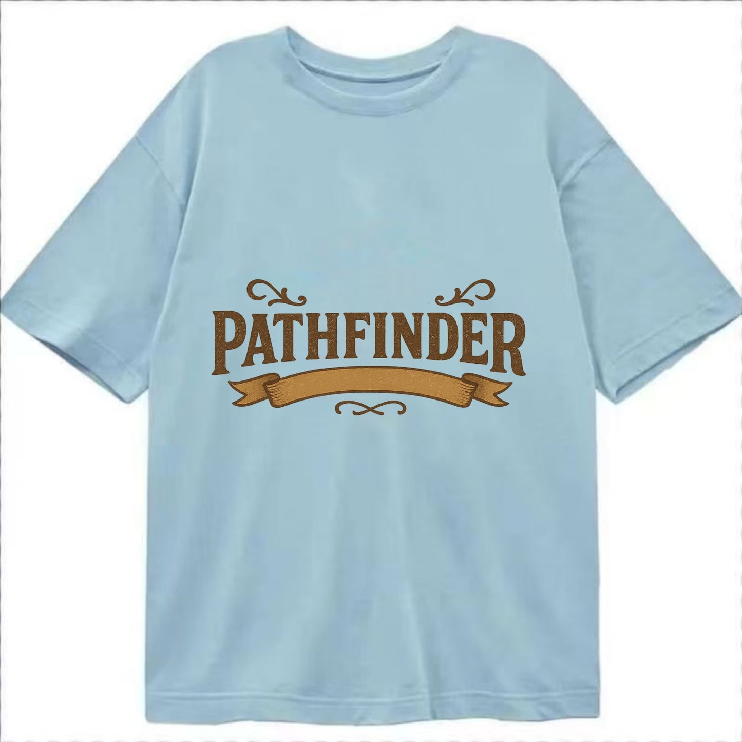 Bold typography design - "PATHFINDER" - finding the way, leading others - Classic T-shirt - Light Blue
