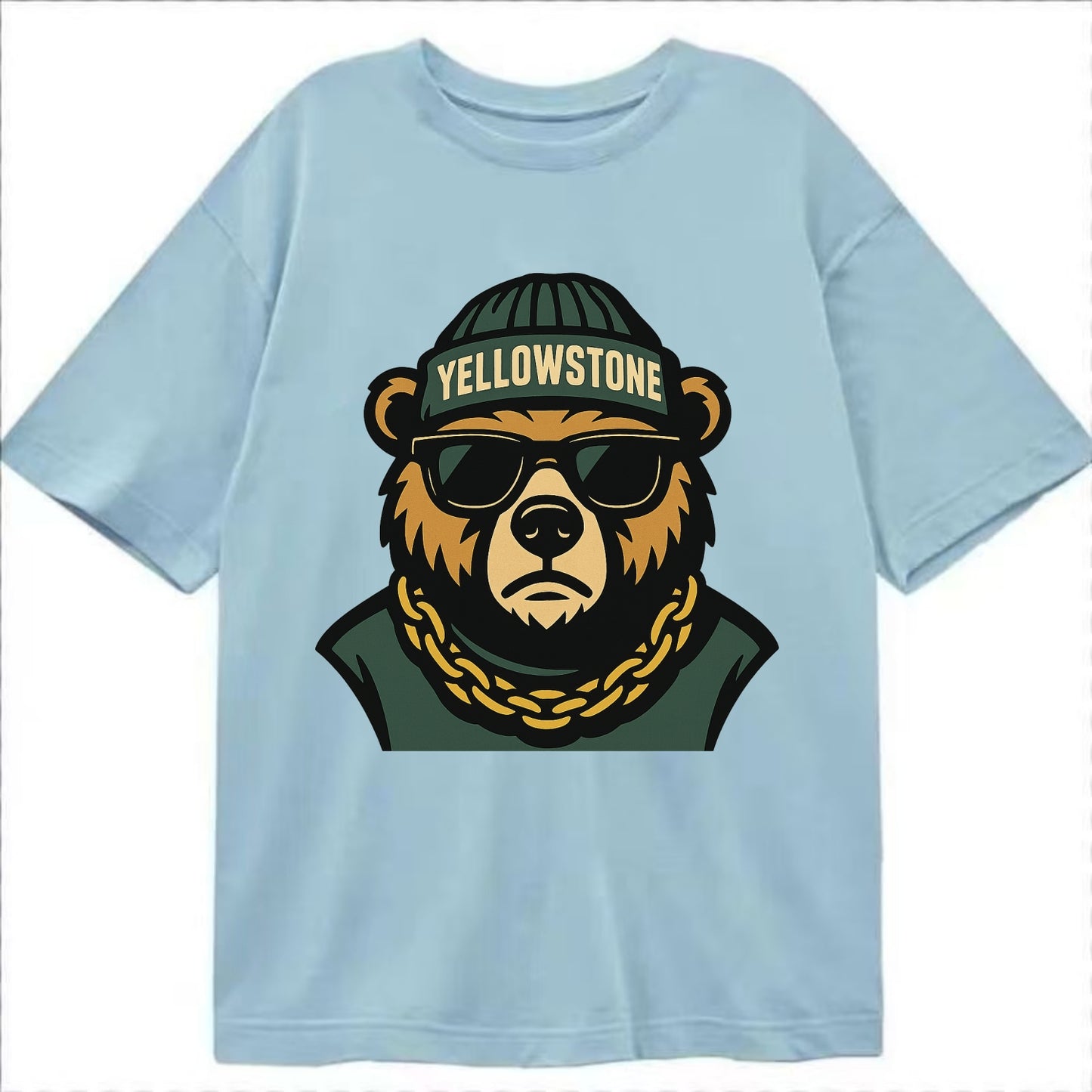 Yellowstone Bear - Classic T-shirt - Light Blue