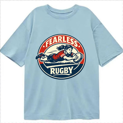Fearless Try Scorer Emblem - Classic T-shirt - Light Blue