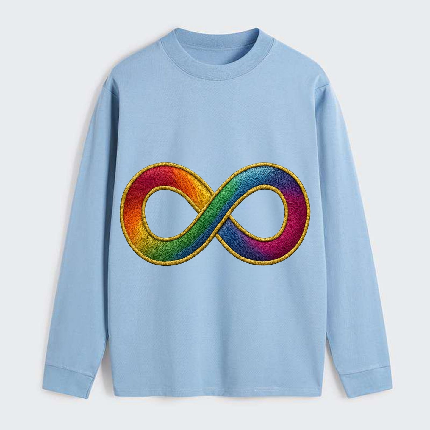 Infinity Symbol  - Classic Long Sleeve Shirt - Light Blue