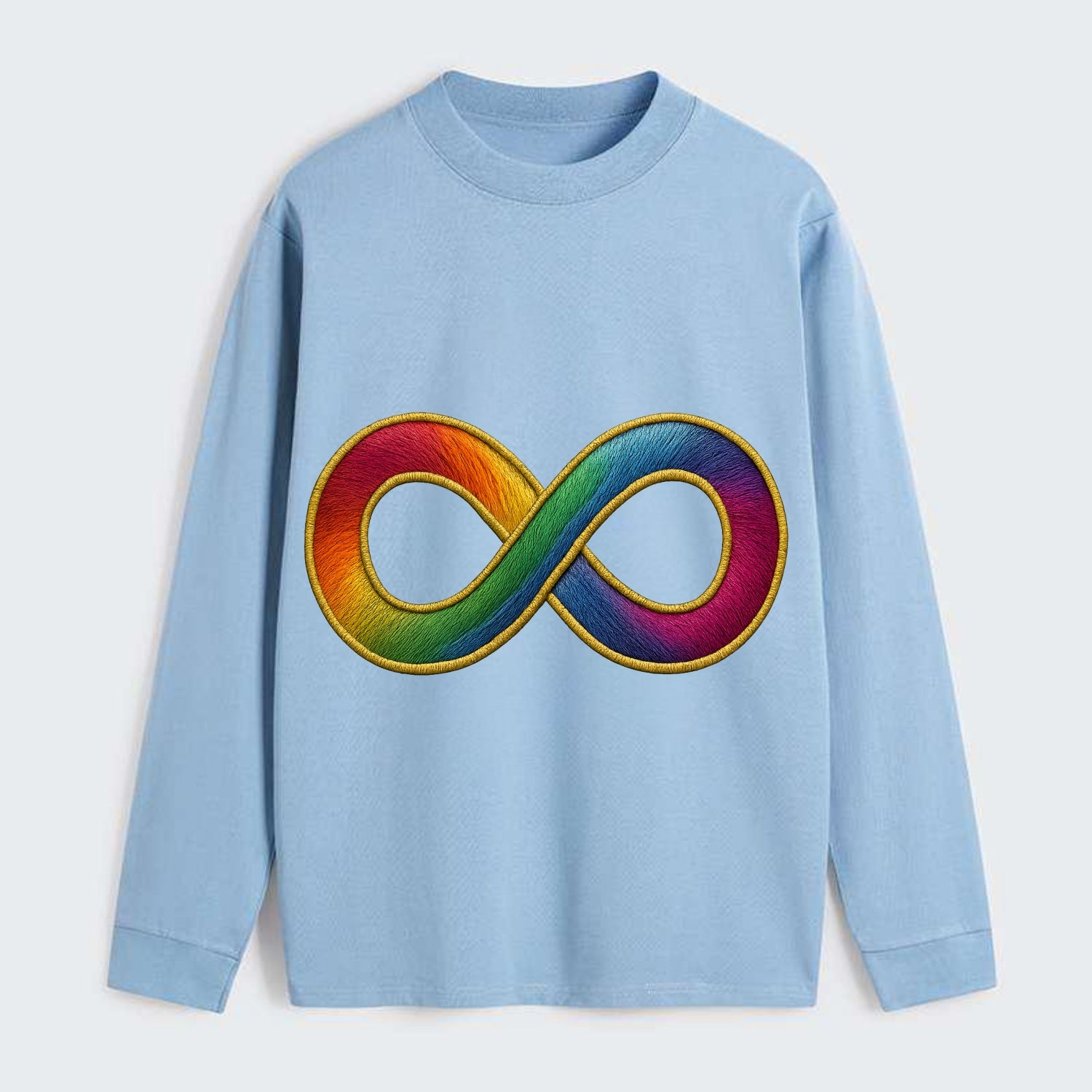Infinity Symbol  - Classic Long Sleeve Shirt - Light Blue