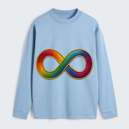 Infinity Symbol  - Classic Long Sleeve Shirt - Light Blue