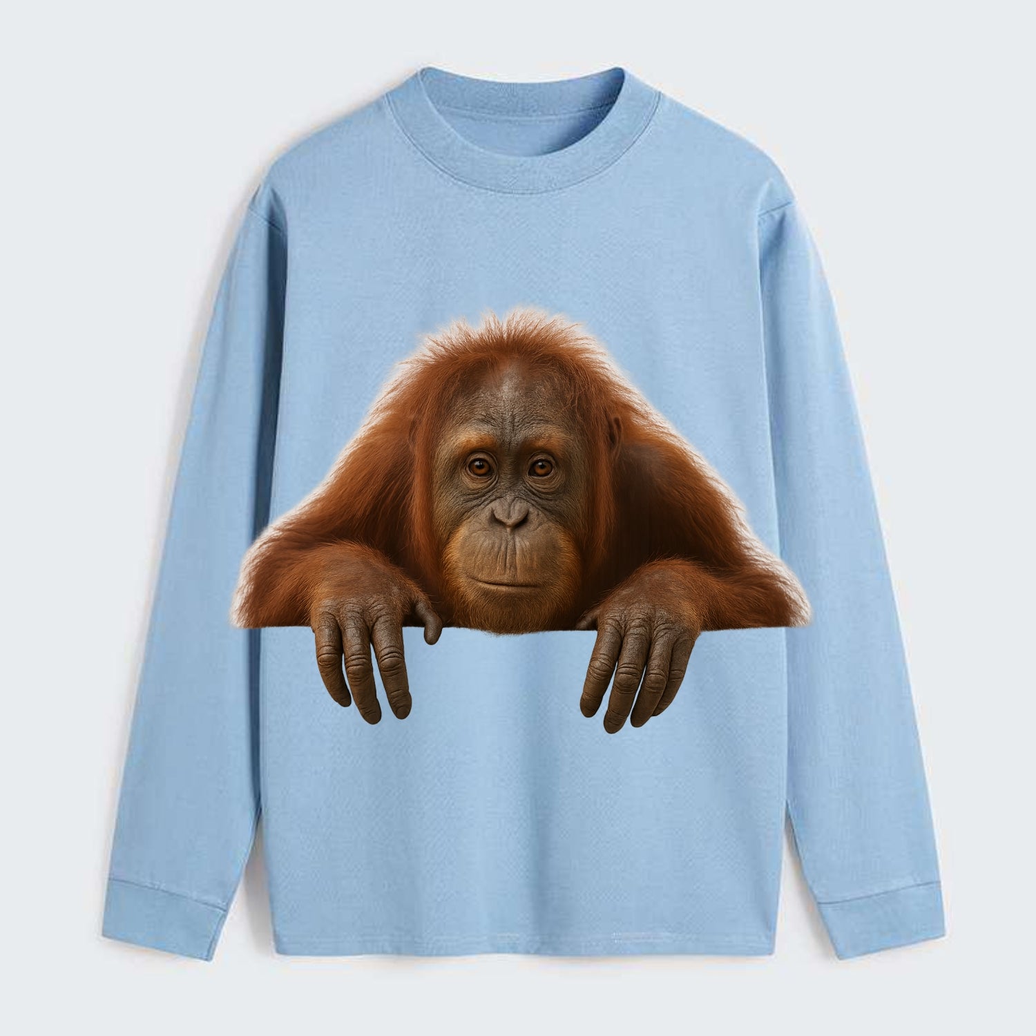 Orangutan  - Classic Long Sleeve Shirt - Light Blue
