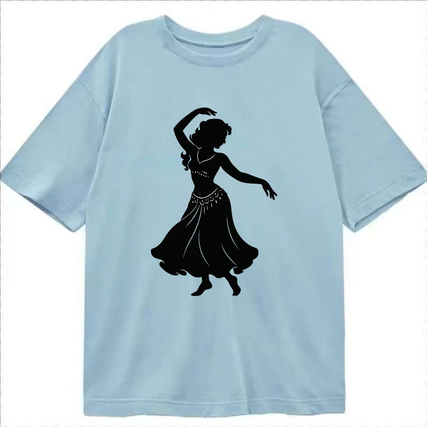 Belly dancer graceful gesture - Classic T-shirt - Light Blue