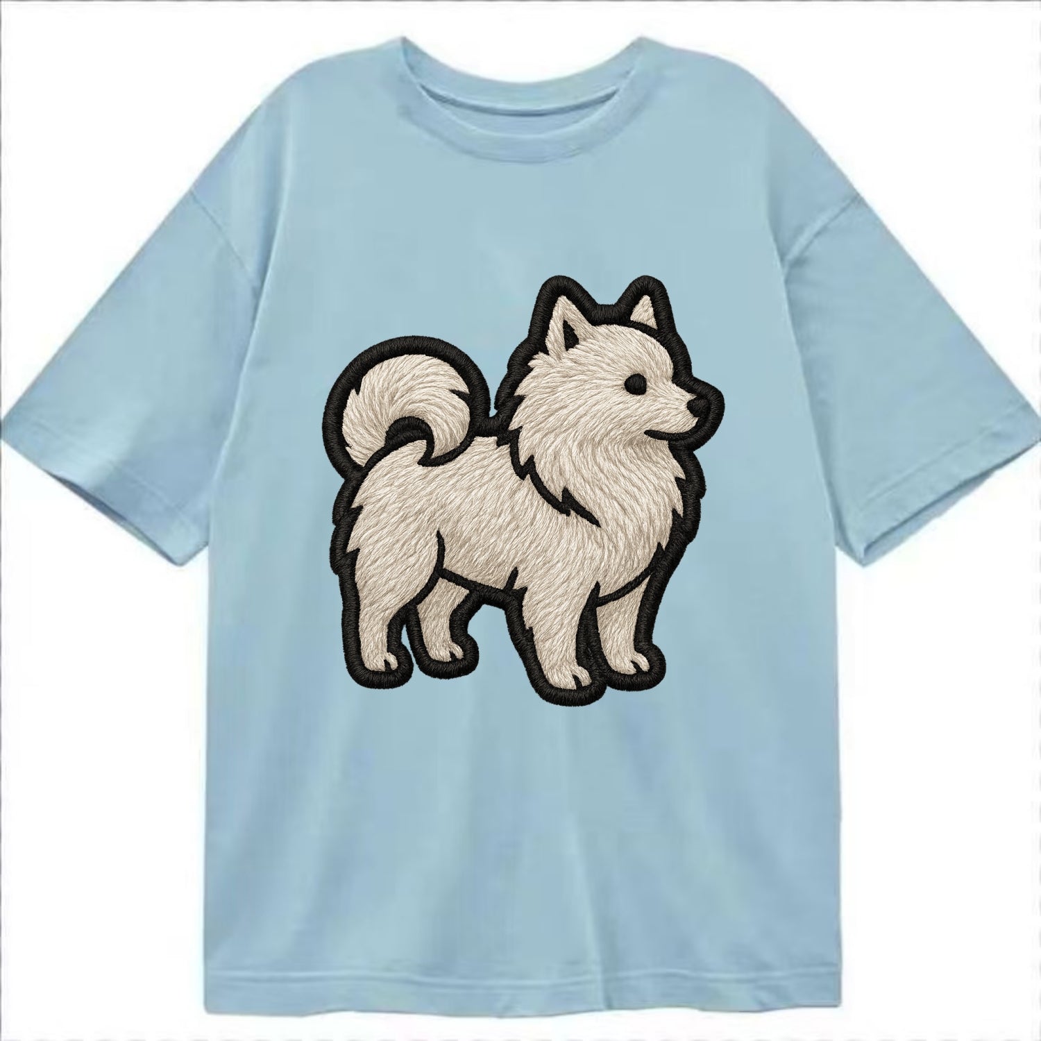 Japanese Spitz - Contemporary white spit - Classic T-shirt - Light Blue