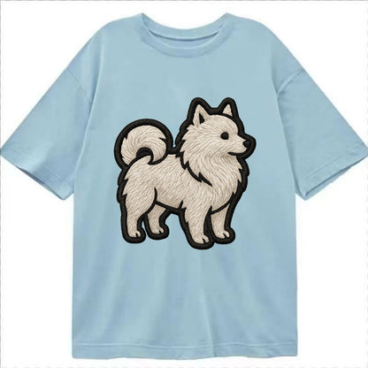 Japanese Spitz - Contemporary white spit - Classic T-shirt - Light Blue