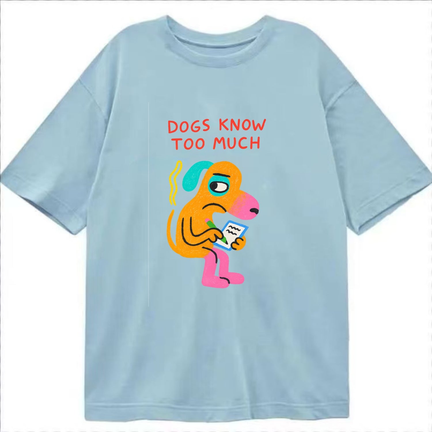 CATS OWN YOU | Cat on throne pointing down - Classic T-shirt - Light Blue