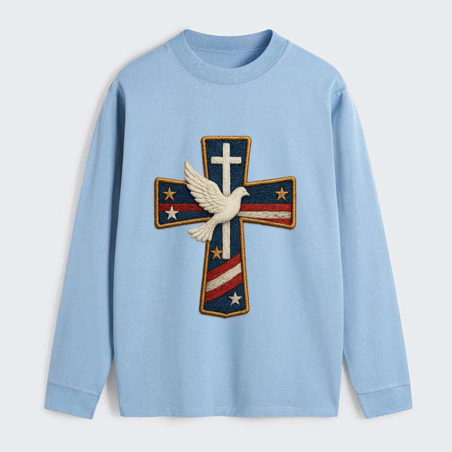 Dove and Cross  - Classic Long Sleeve Shirt - Light Blue