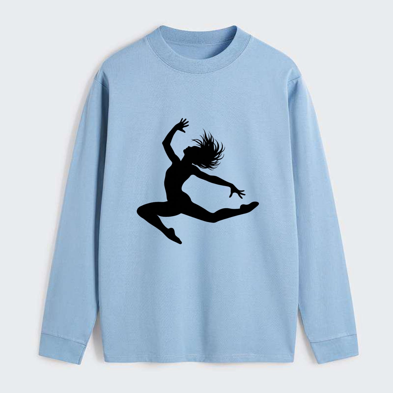 Contemporary dancer leap mid-air - Classic Long Sleeve Shirt - Light Blue