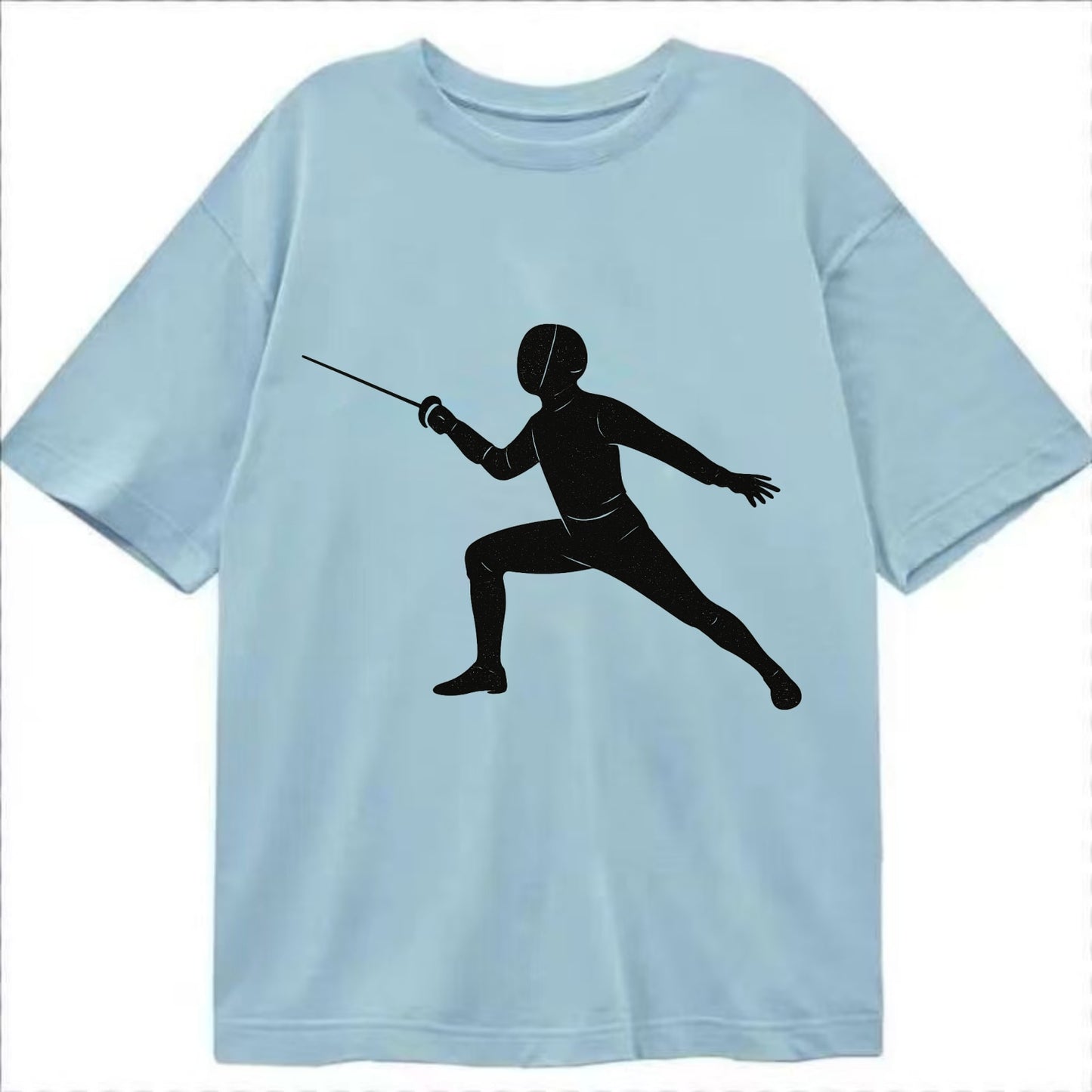 Fencer in lunge position - Classic T-shirt - Light Blue