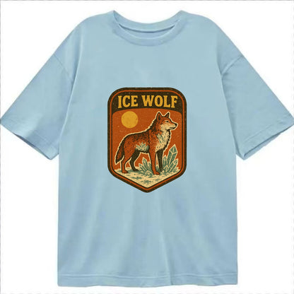 Ice Wolf Crystal  - Classic T-shirt - Light Blue
