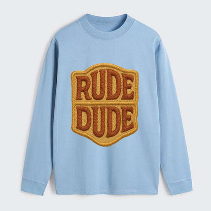 RUDE;DUDE ENERGY Surf Green Trucker - Classic Long Sleeve Shirt - Light Blue