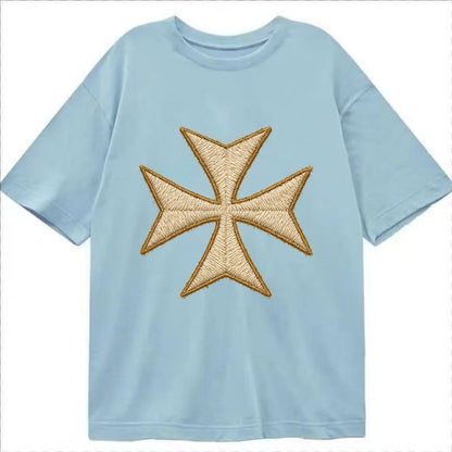 Hospitaller Cross  - Classic T-shirt - Light Blue