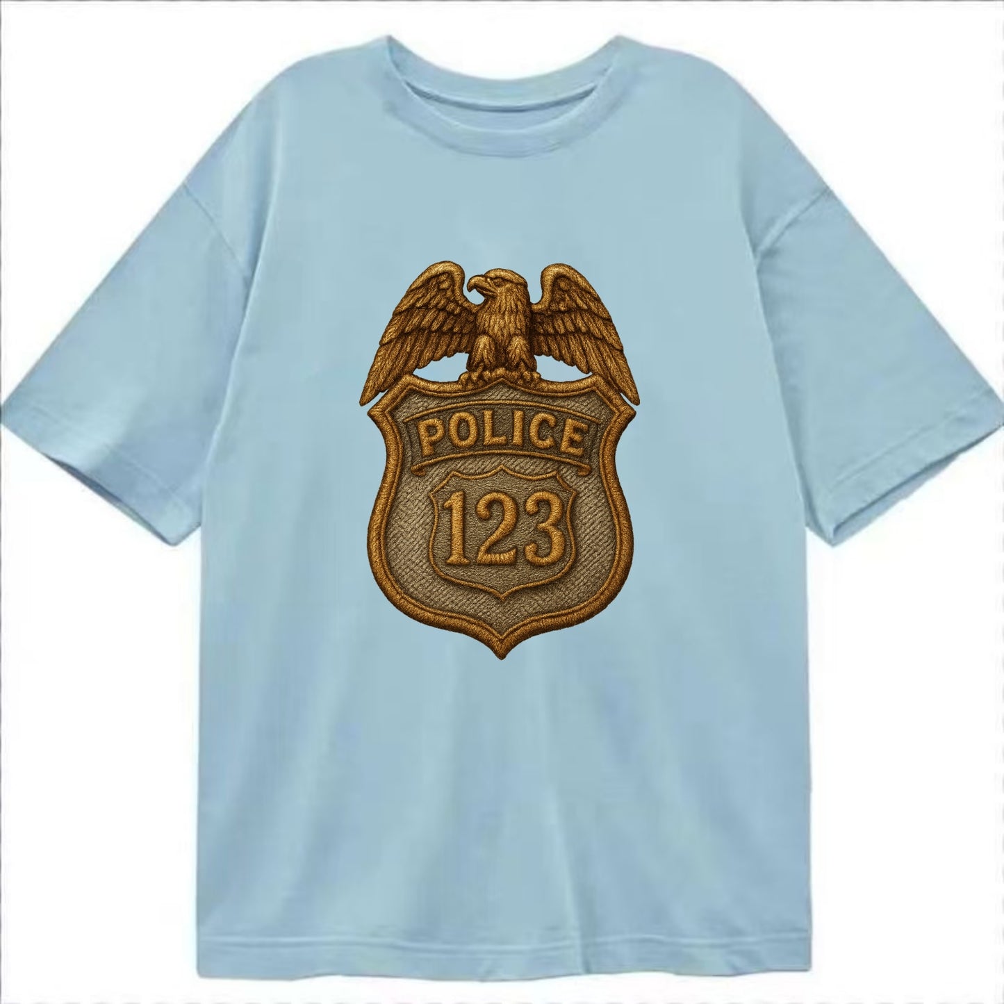 Police Badge  - Classic T-shirt - Light Blue