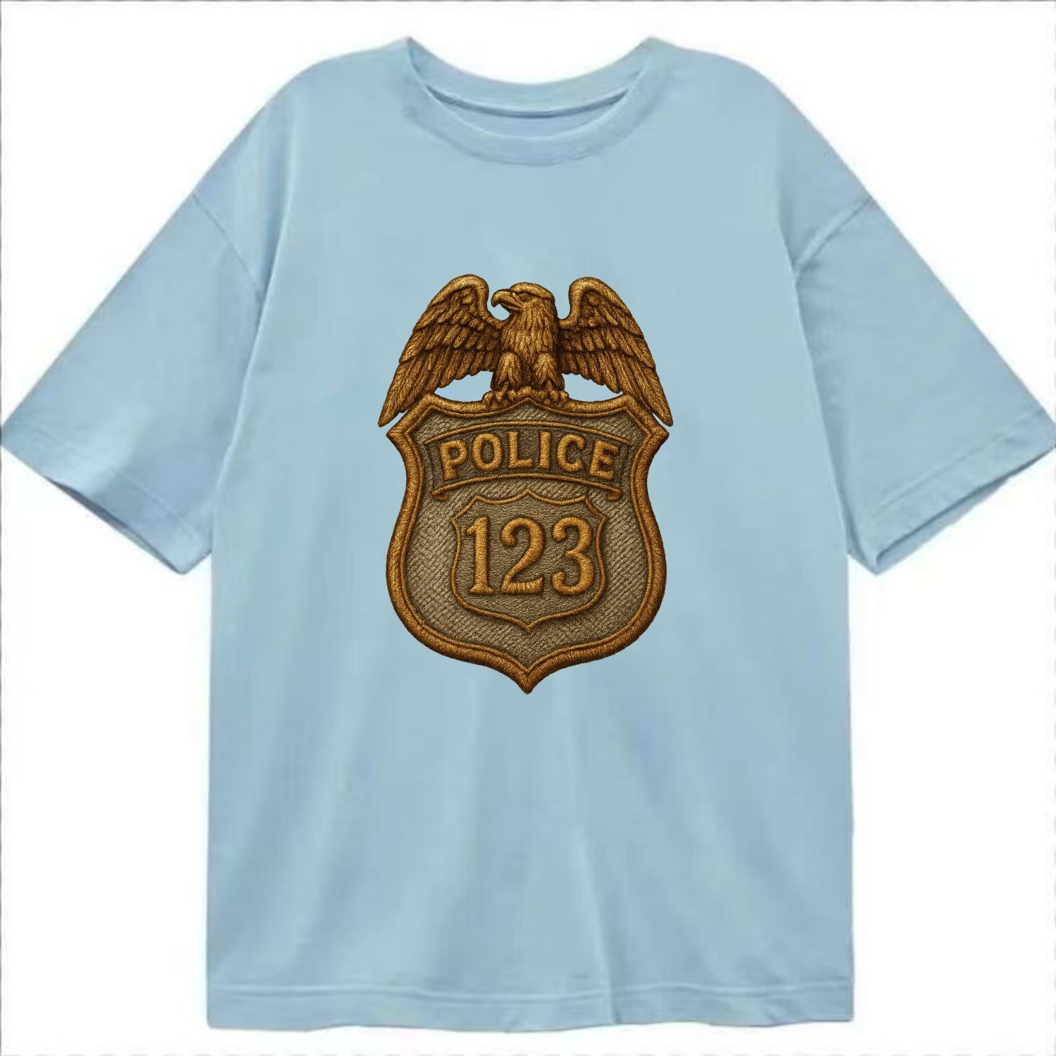 Police Badge  - Classic T-shirt - Light Blue
