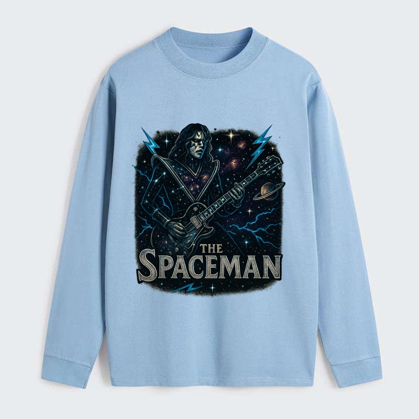 Spaceman Constellation - Classic Long Sleeve Shirt - Light Blue