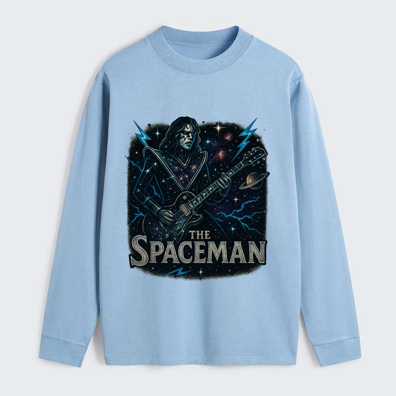 Spaceman Constellation - Classic Long Sleeve Shirt - Light Blue