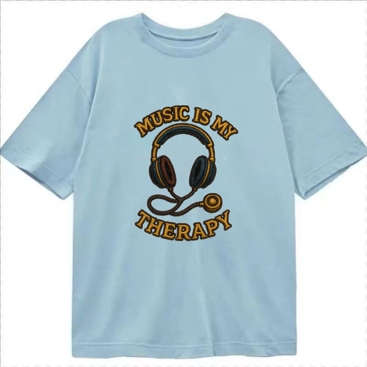 Music Is My Therapy  - Classic T-shirt - Light Blue