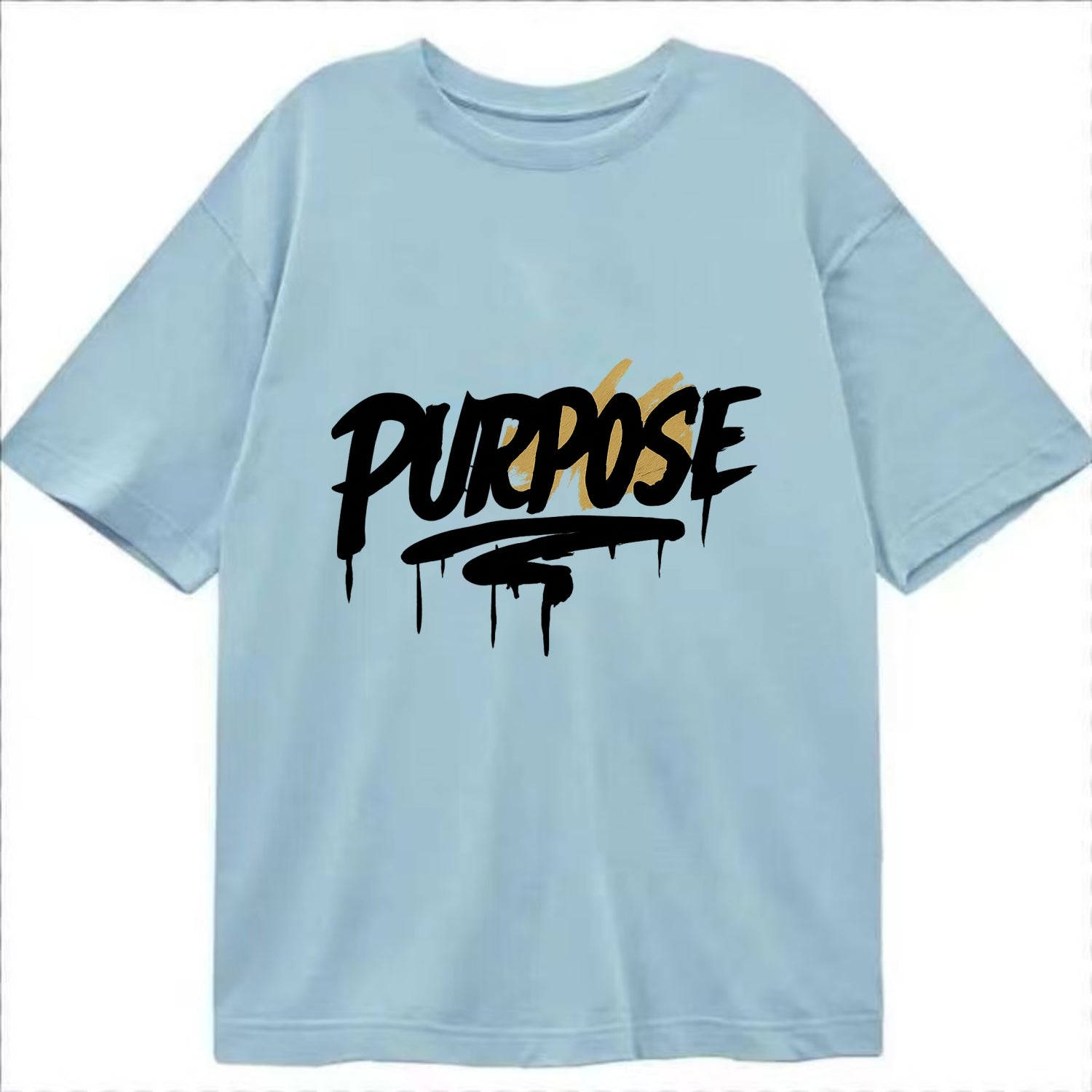 Bold typography design - "PURPOSE" - reason for being - Classic T-shirt - Light Blue