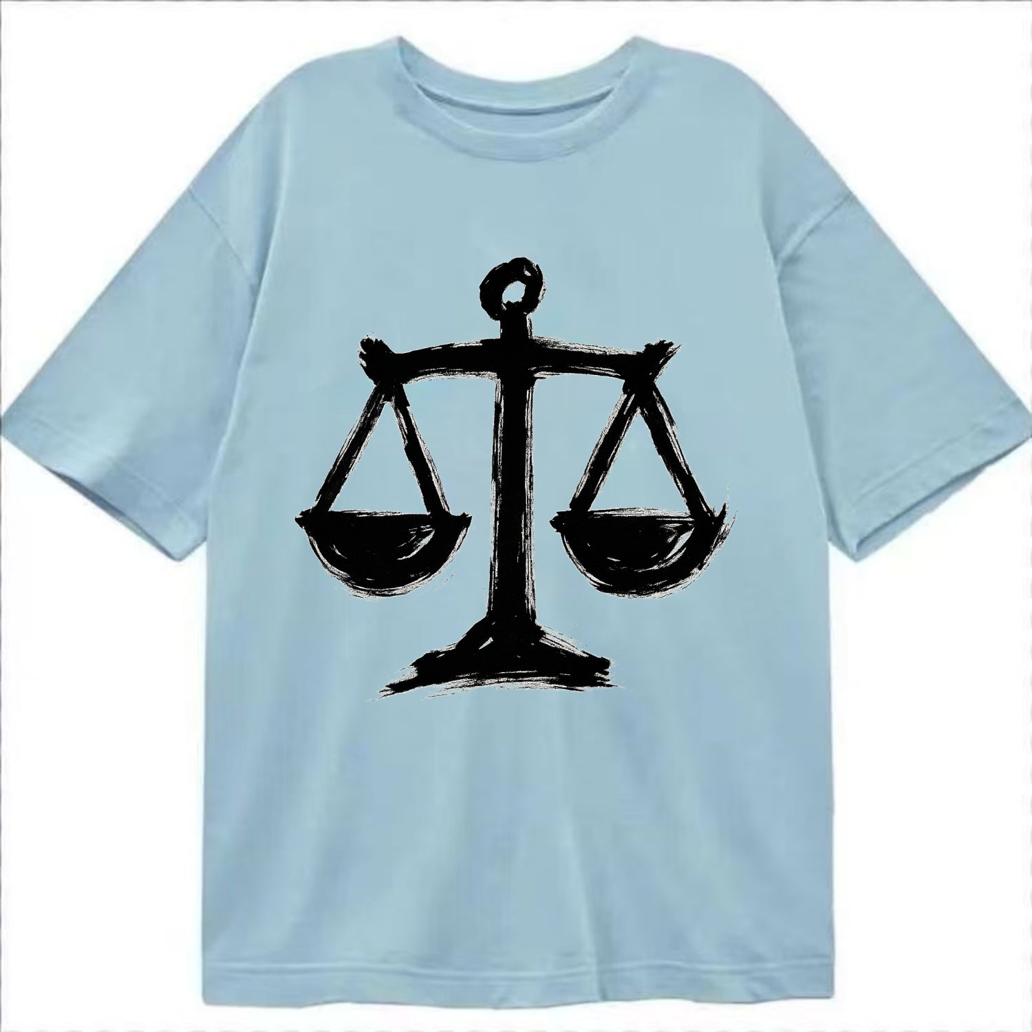 Scales of justice - equality and fairness bold ink style - Classic T-shirt - Light Blue