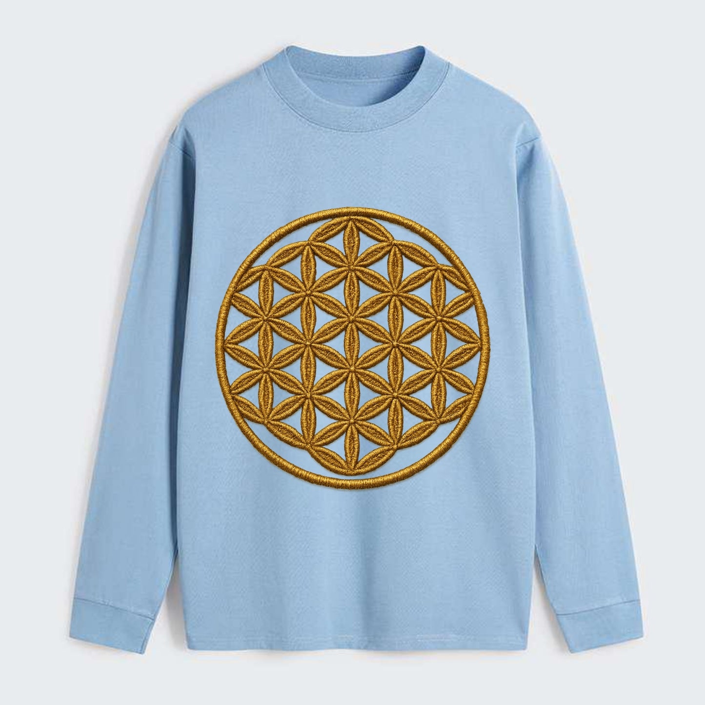 Flower of Life  - Classic Long Sleeve Shirt - Light Blue