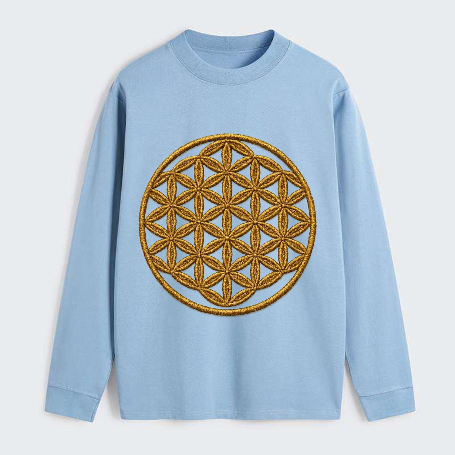 Flower of Life  - Classic Long Sleeve Shirt - Light Blue