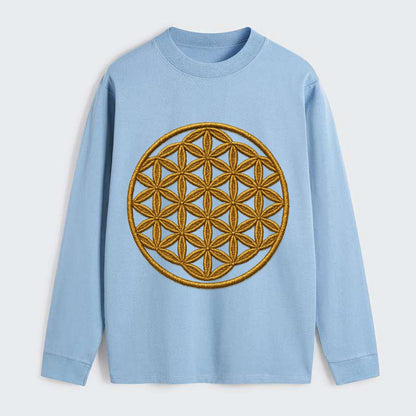 Flower of Life  - Classic Long Sleeve Shirt - Light Blue