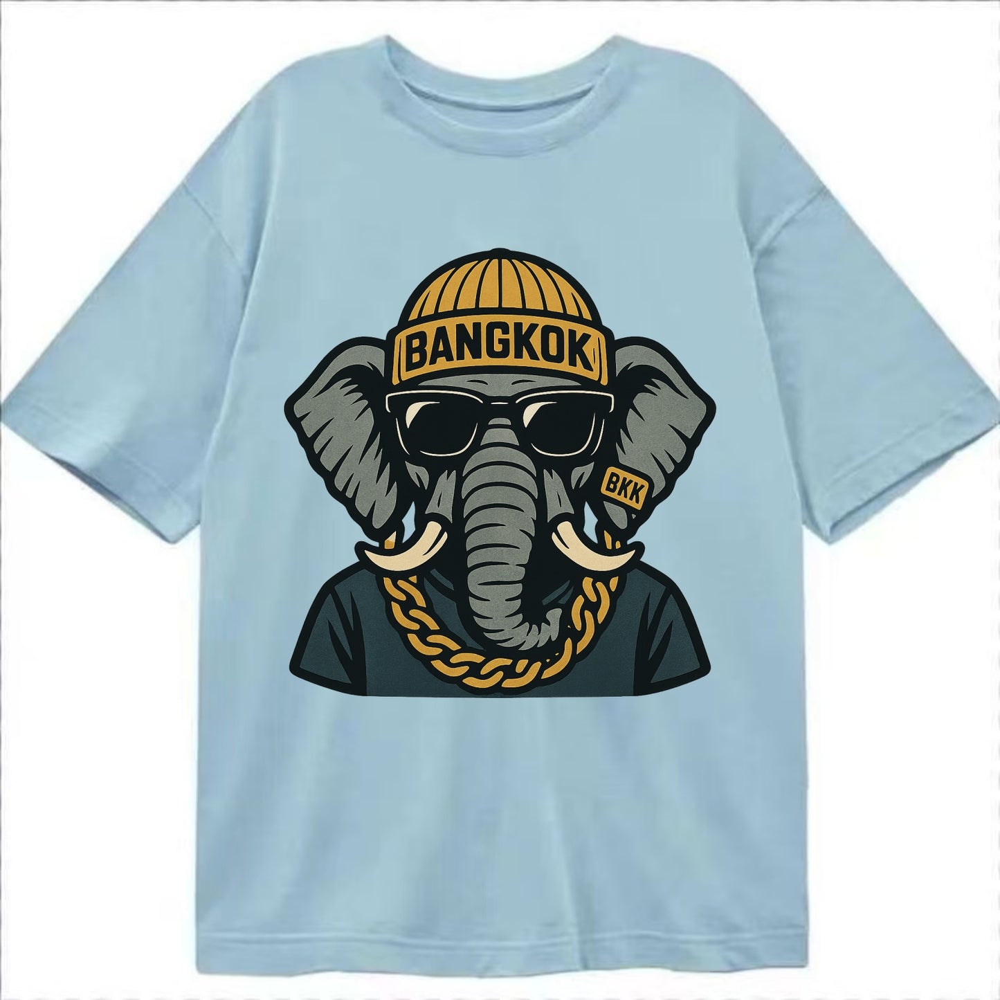 Bangkok Elephant - Classic T-shirt - Light Blue