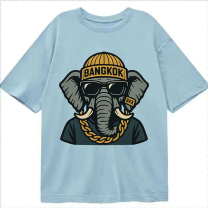 Bangkok Elephant - Classic T-shirt - Light Blue
