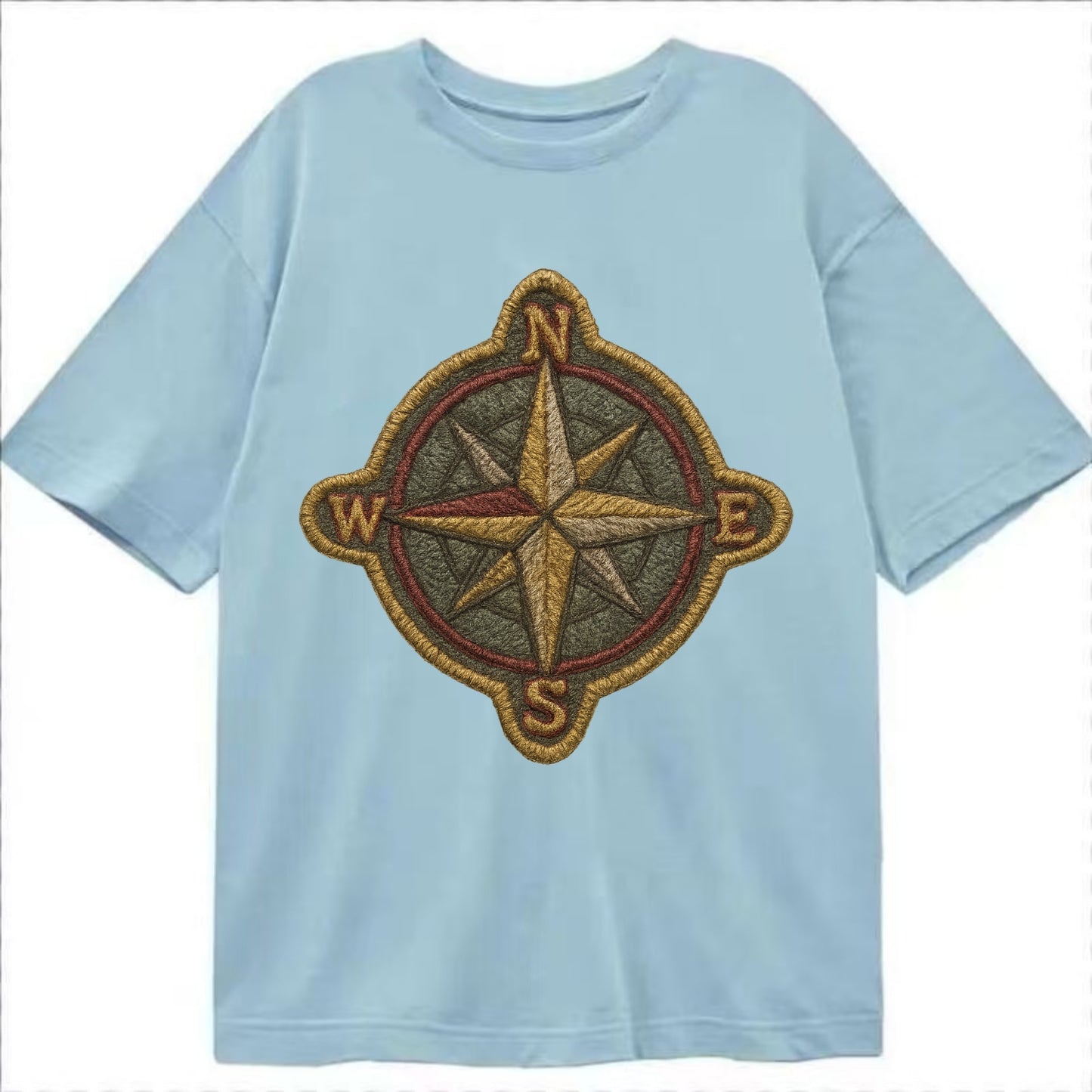 Compass rose with cardinal directions - explorer symbol - Classic T-shirt - Light Blue