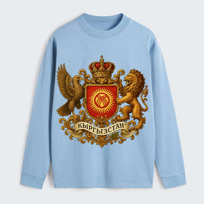 Kyrgyzstan Tunduk Emblem - Classic Long Sleeve Shirt - Light Blue