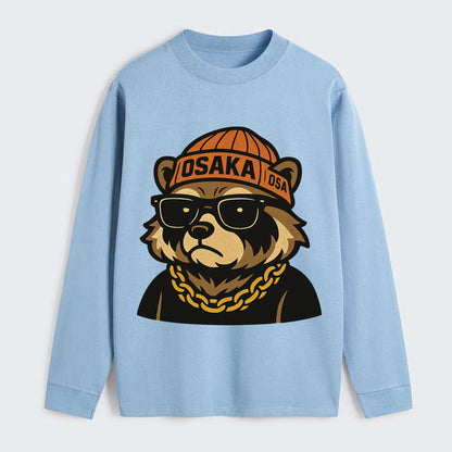 Osaka Tanuki - Classic Long Sleeve Shirt - Light Blue