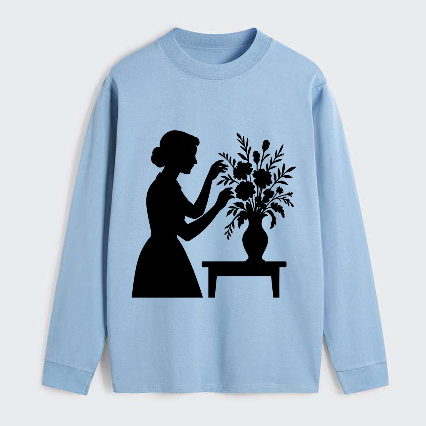 Florist arranging dramatic bouquet - Classic Long Sleeve Shirt - Light Blue