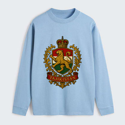 Tajikistan Heritage Badge - Classic Long Sleeve Shirt - Light Blue