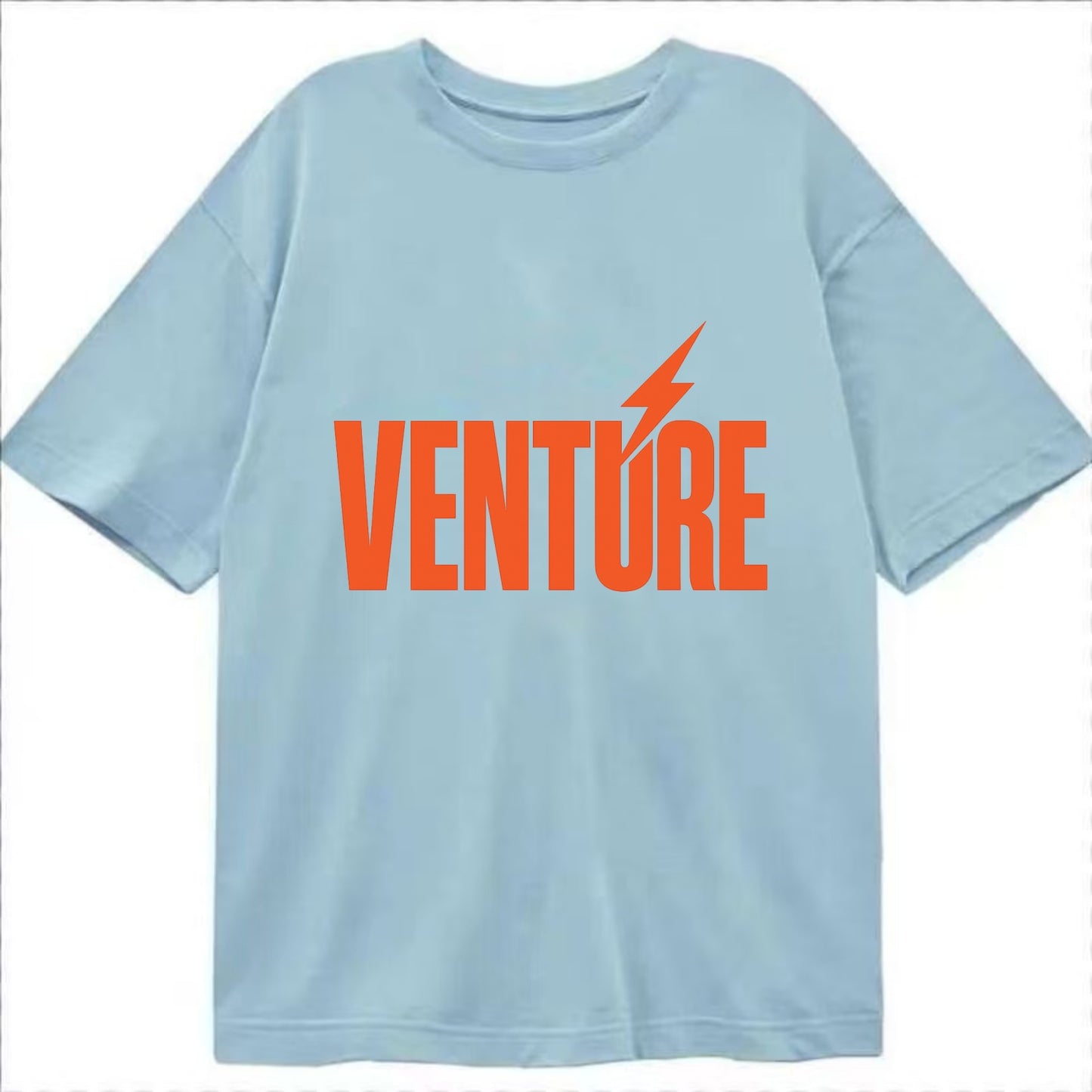 Bold typography design - "VENTURE" - taking risks, bold exploration - Classic T-shirt - Light Blue