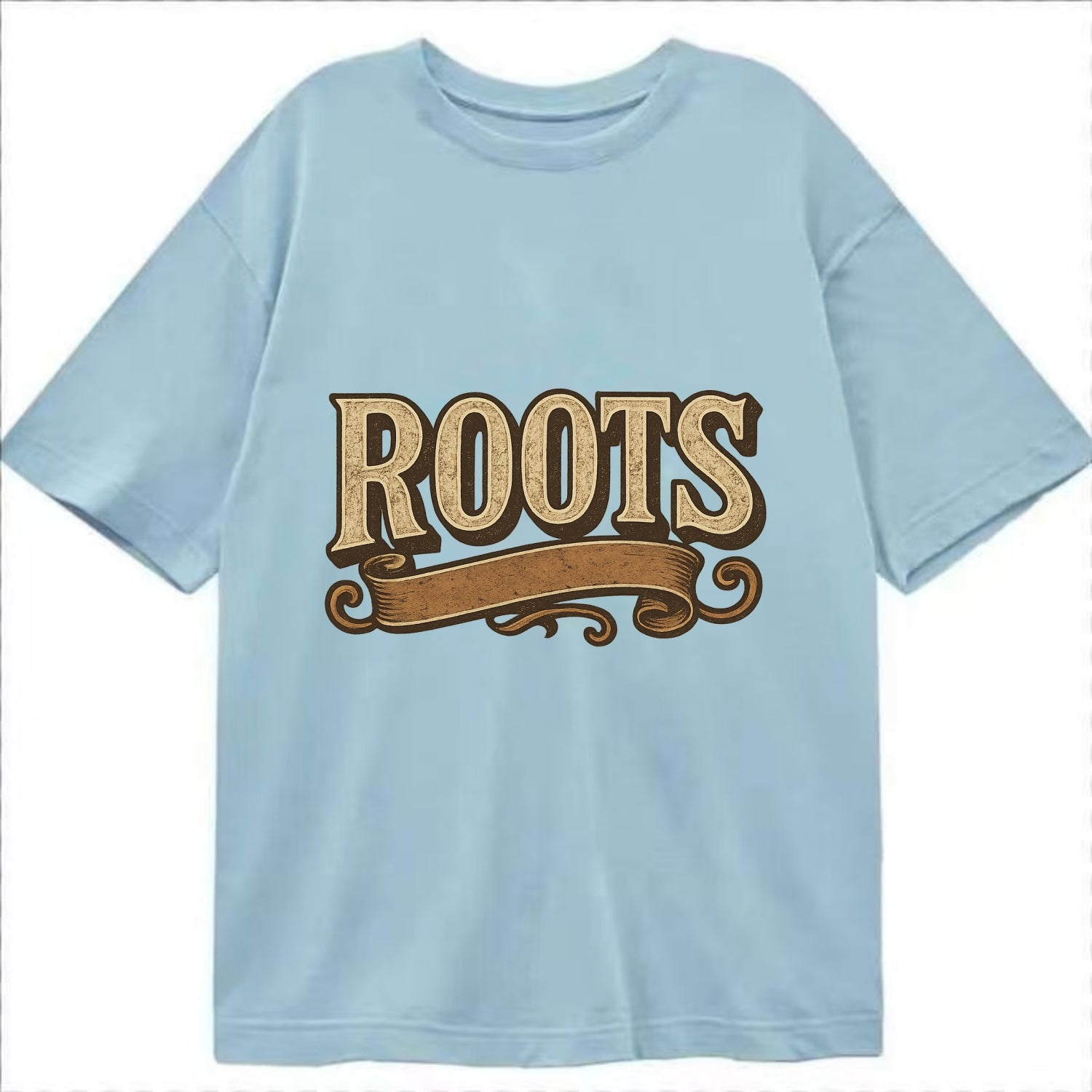 Bold typography design - "ROOTS" - where you come from, heritage - Classic T-shirt - Light Blue