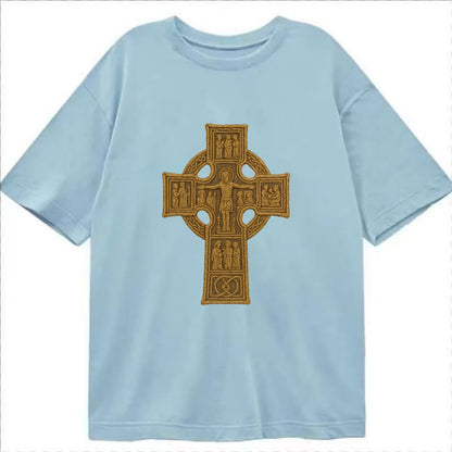 Monasterboice Cross - Classic T-shirt - Light Blue