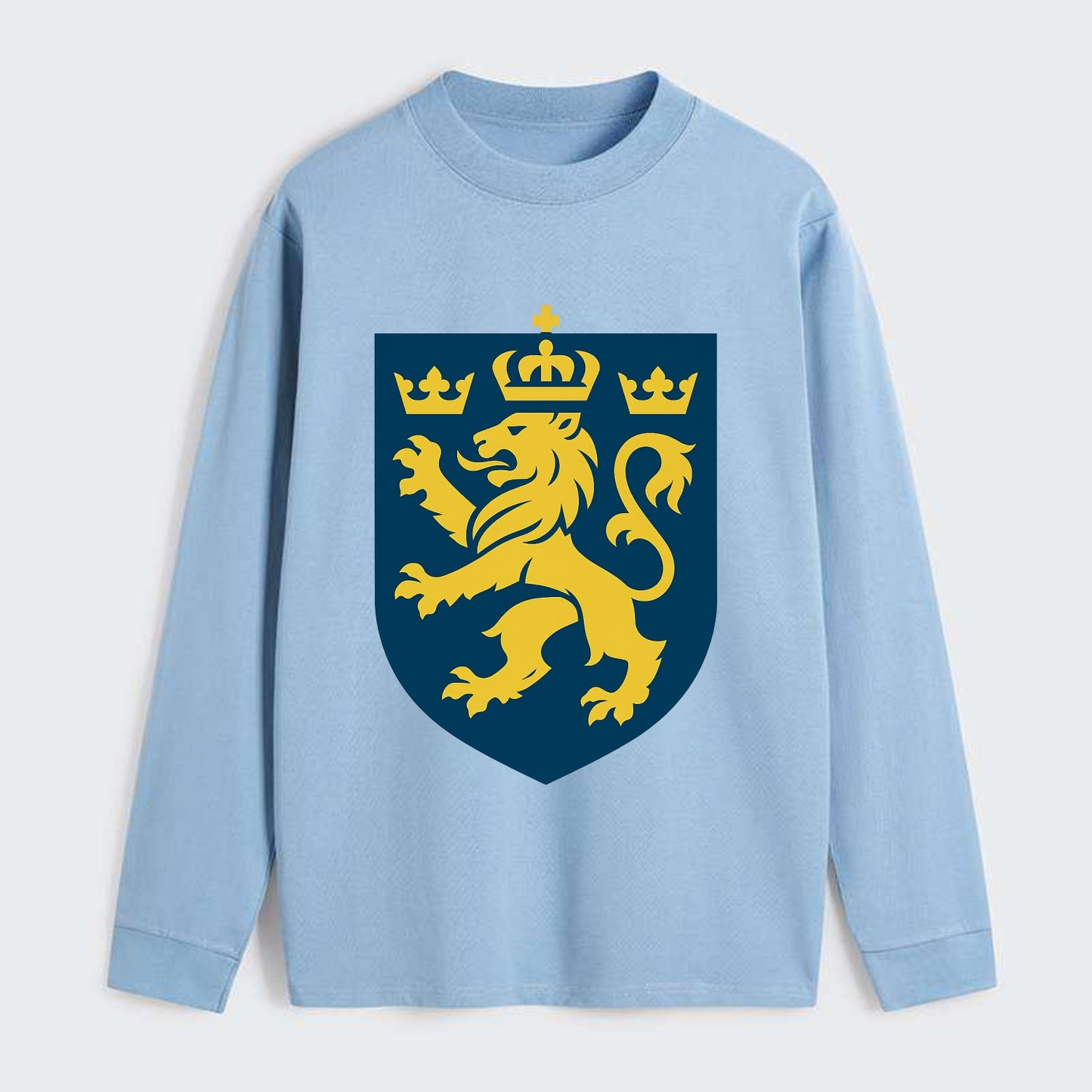 Sweden Three Crowns Emblem - Classic Long Sleeve Shirt - Light Blue