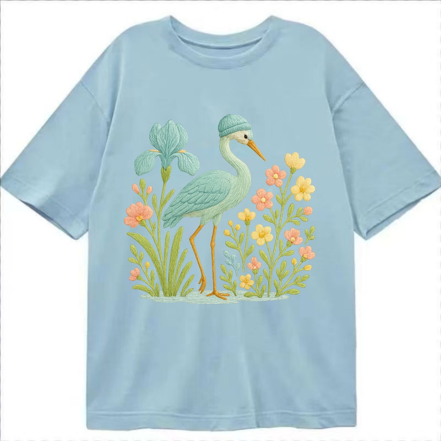 Mint Crane - Classic T-shirt - Light Blue