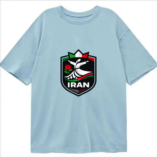 Iran Rumi Poetry Badge - Classic T-shirt - Light Blue