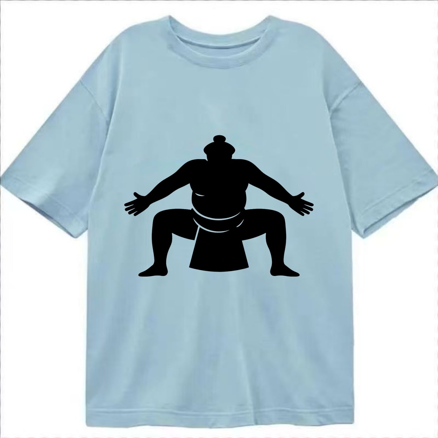Japanese sumo wrestler ceremonial stance - Classic T-shirt - Light Blue