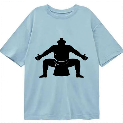 Japanese sumo wrestler ceremonial stance - Classic T-shirt - Light Blue